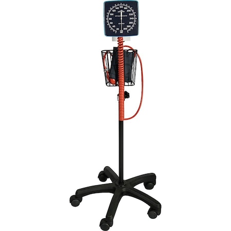 Medline Mobile Aneroid, Cuff, Storage, Adjust 29" To 48", Black MIIMDS9407